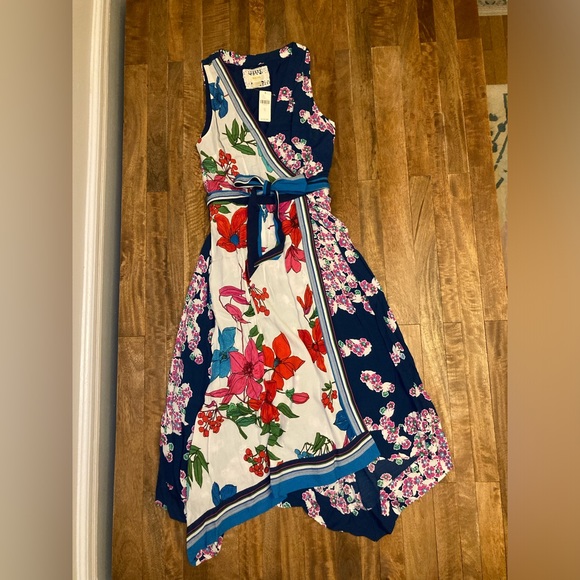 NWT never worn Anthropologie x Maeve botanica floral faux wrap dress, size 2 - Picture 1 of 10